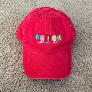 Doral Miami, FL Red Embroidered Women's Cap